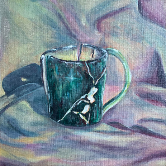 Broken Starry Mug Original Painting
