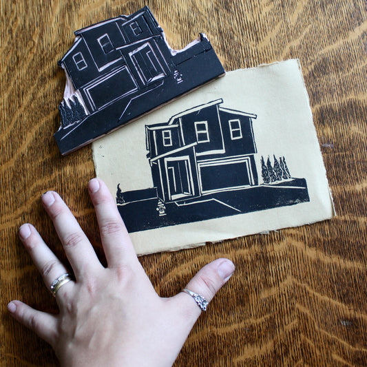 Welcome Home Custom House Stamp