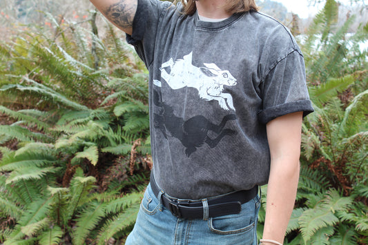 Snow Washed Oversized Cotton T-Shirt