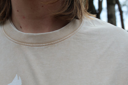 Linocut Rabbit Circle T-Shirt