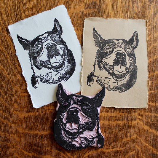 Pet portrait Custom Stamp Service