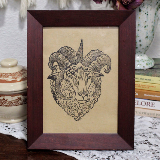 Lamb of God Handmade Linocut Print