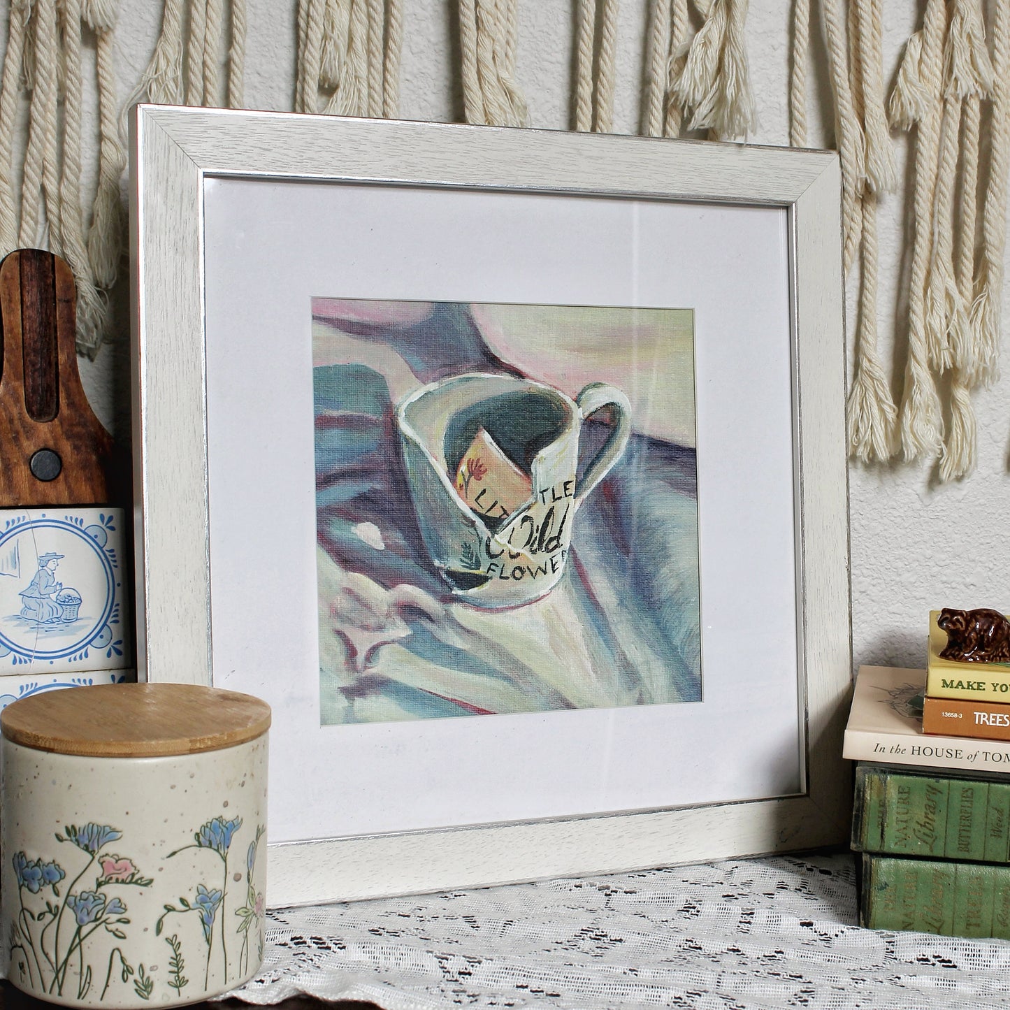 Little Flower Teacup 8x8 Print