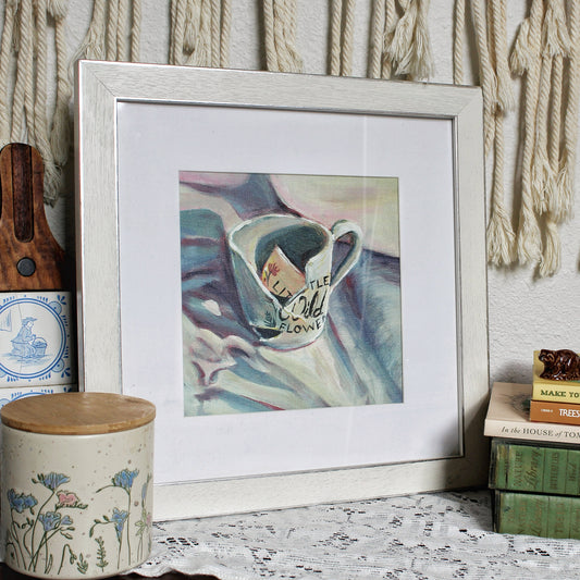 Little Flower Teacup 8x8 Print