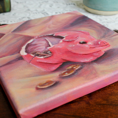 Broken Piggy Bank Original Painting