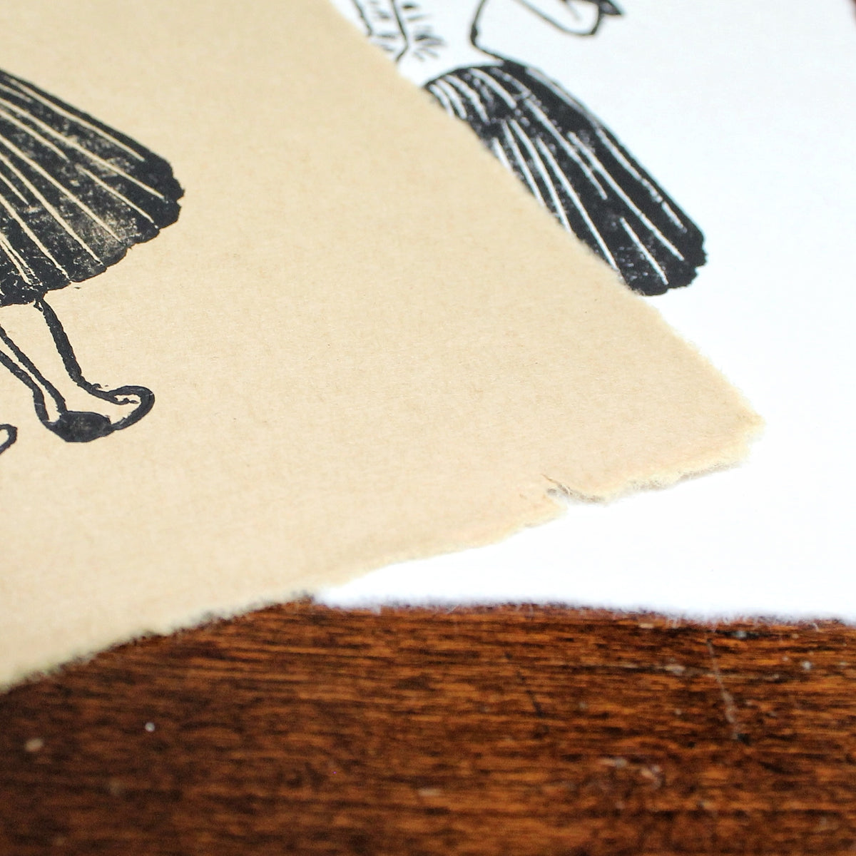 Cowgirl Linocut Original Print