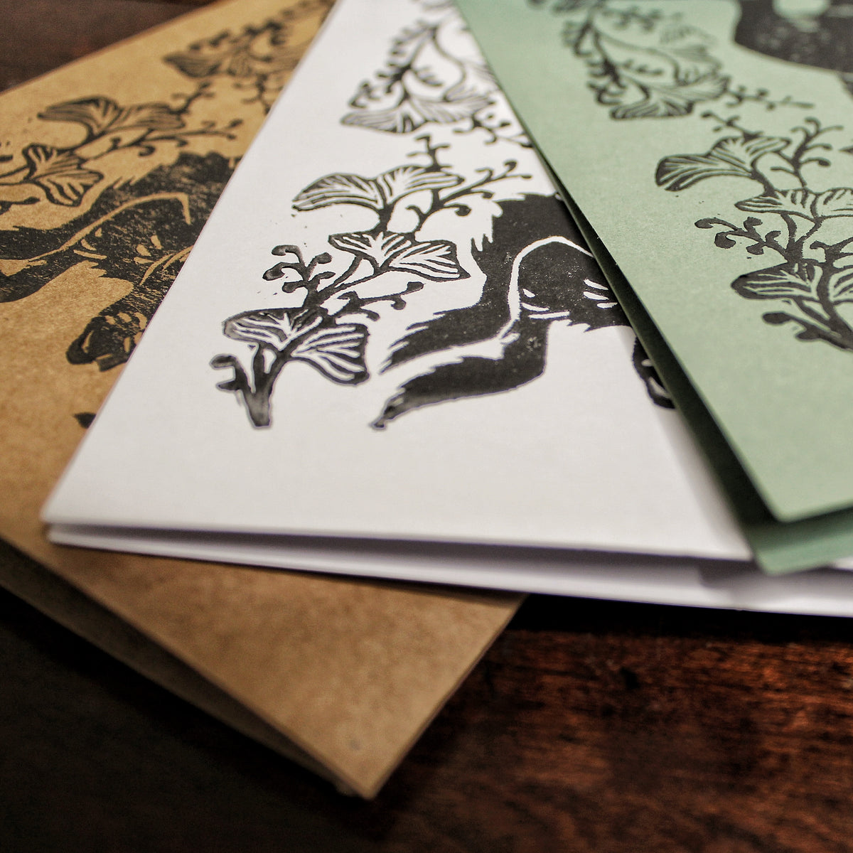 Wild Hare Handmade Linocut Greeting Card